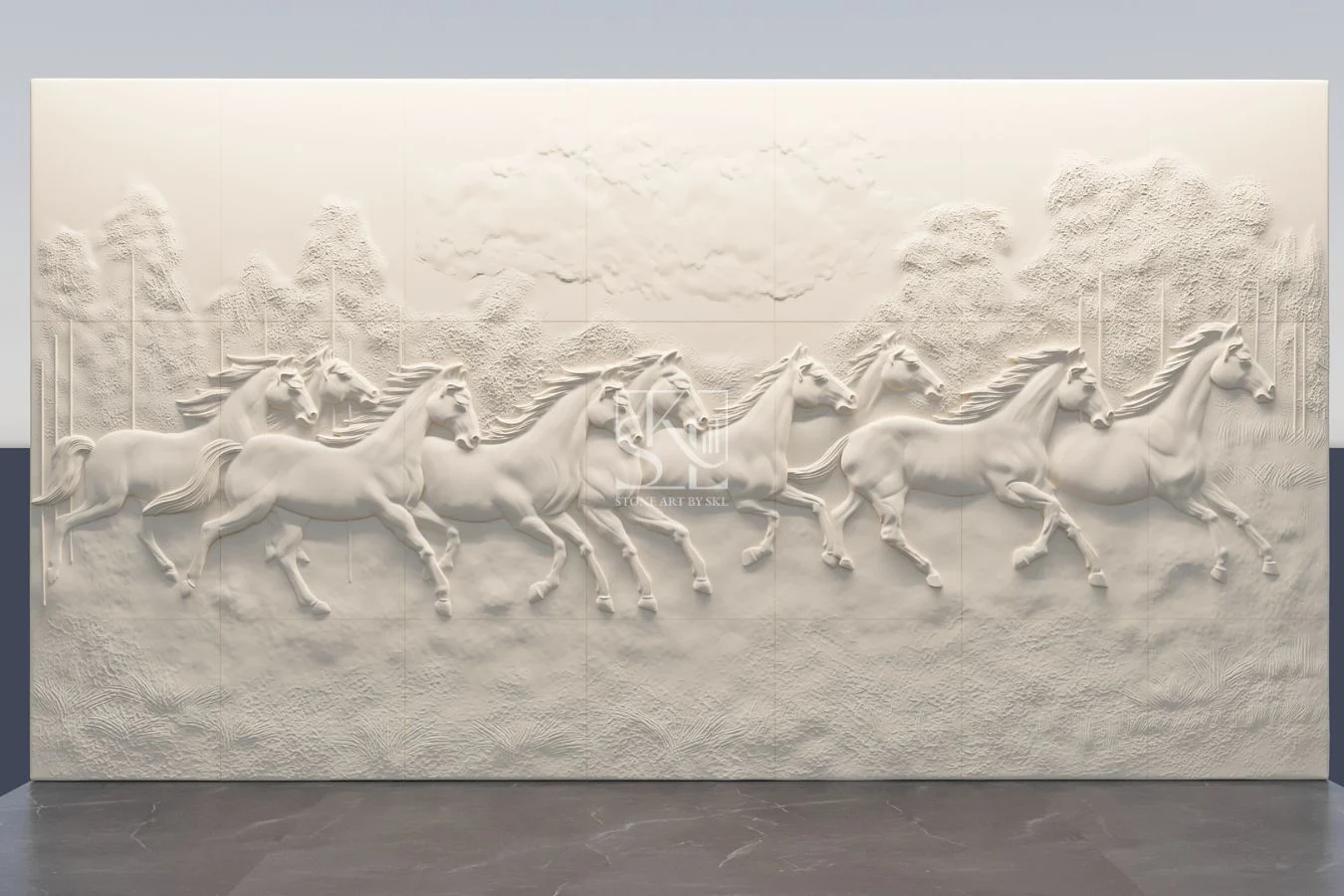 9 Running Horses